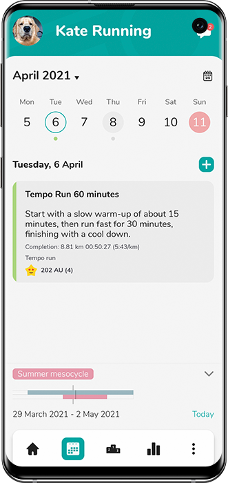 Screenshot of the Good Coach App on mobile